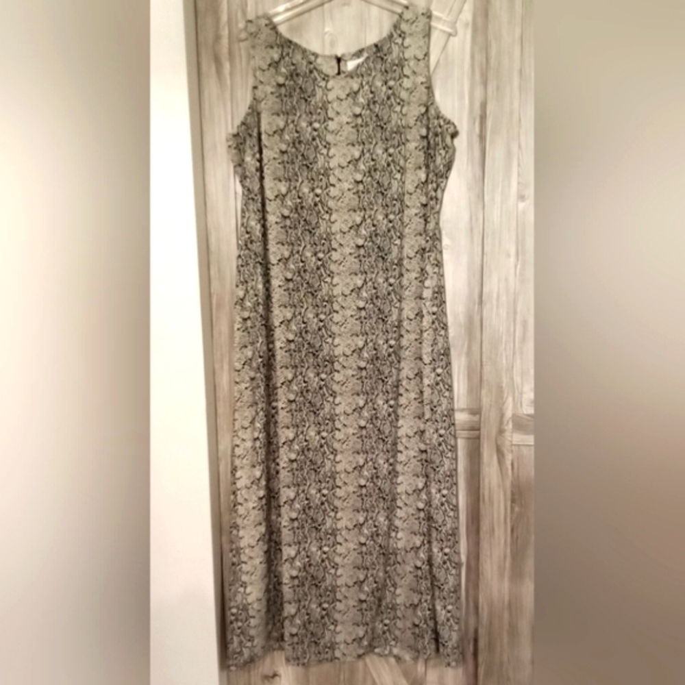 Liz Claiborne Python Snake Print Maxi Dress 14